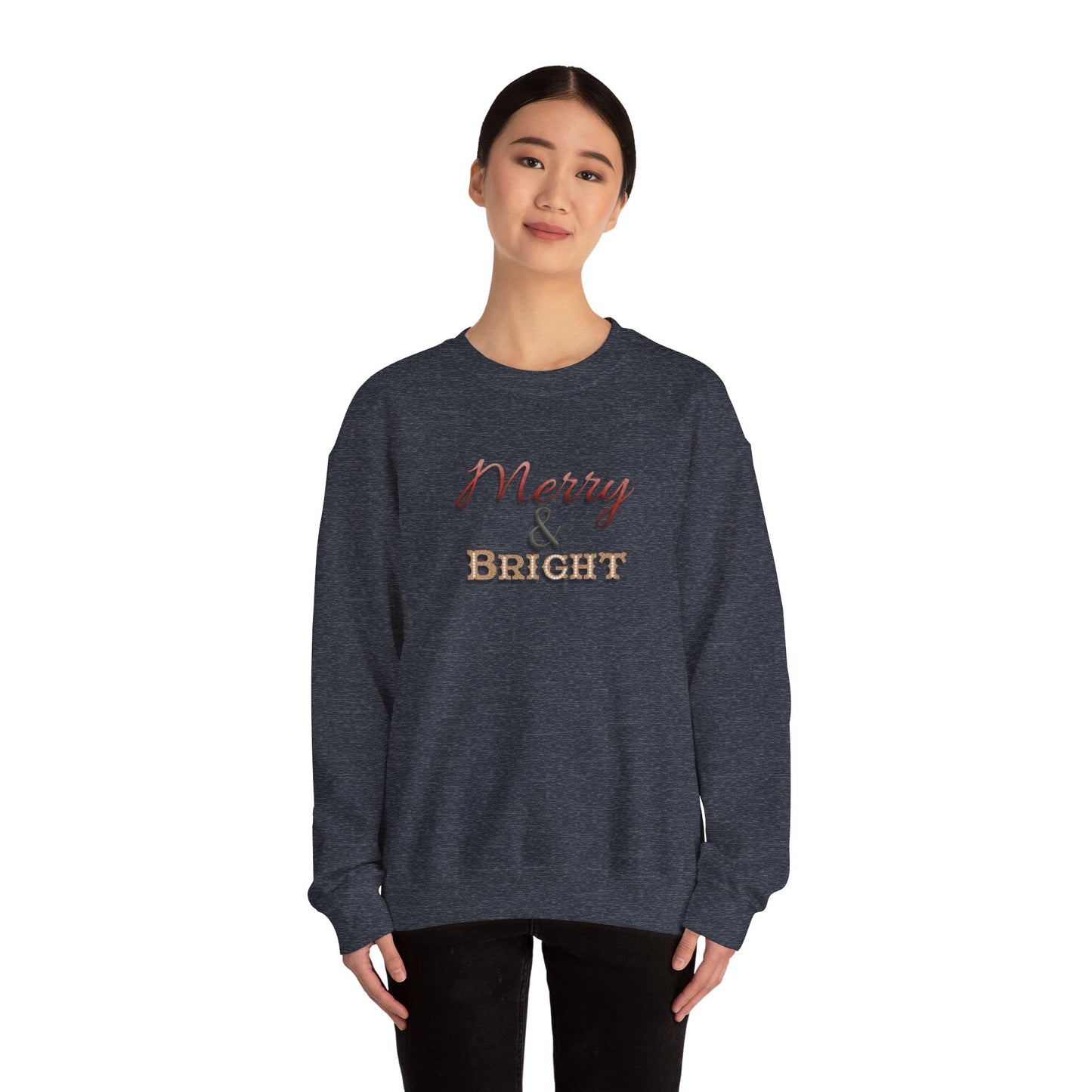 Merry & Bright Sweatshirt - Christmas Holiday