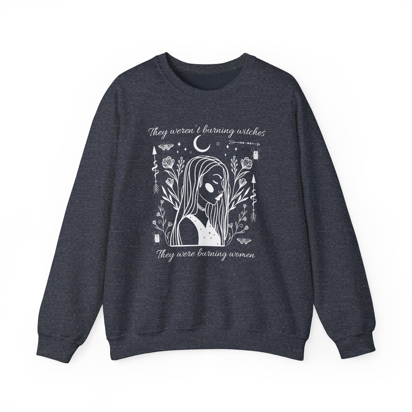 Feminine Rage Sweatshirt, Women's Empowerment Jumper, Witch Burning Feminist Top, Gender Equality Pullover, Unisex Crewneck Sweater