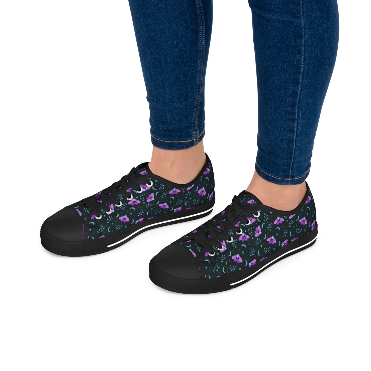 Sneakers Witchy Moth Vibrant Design by Anndria