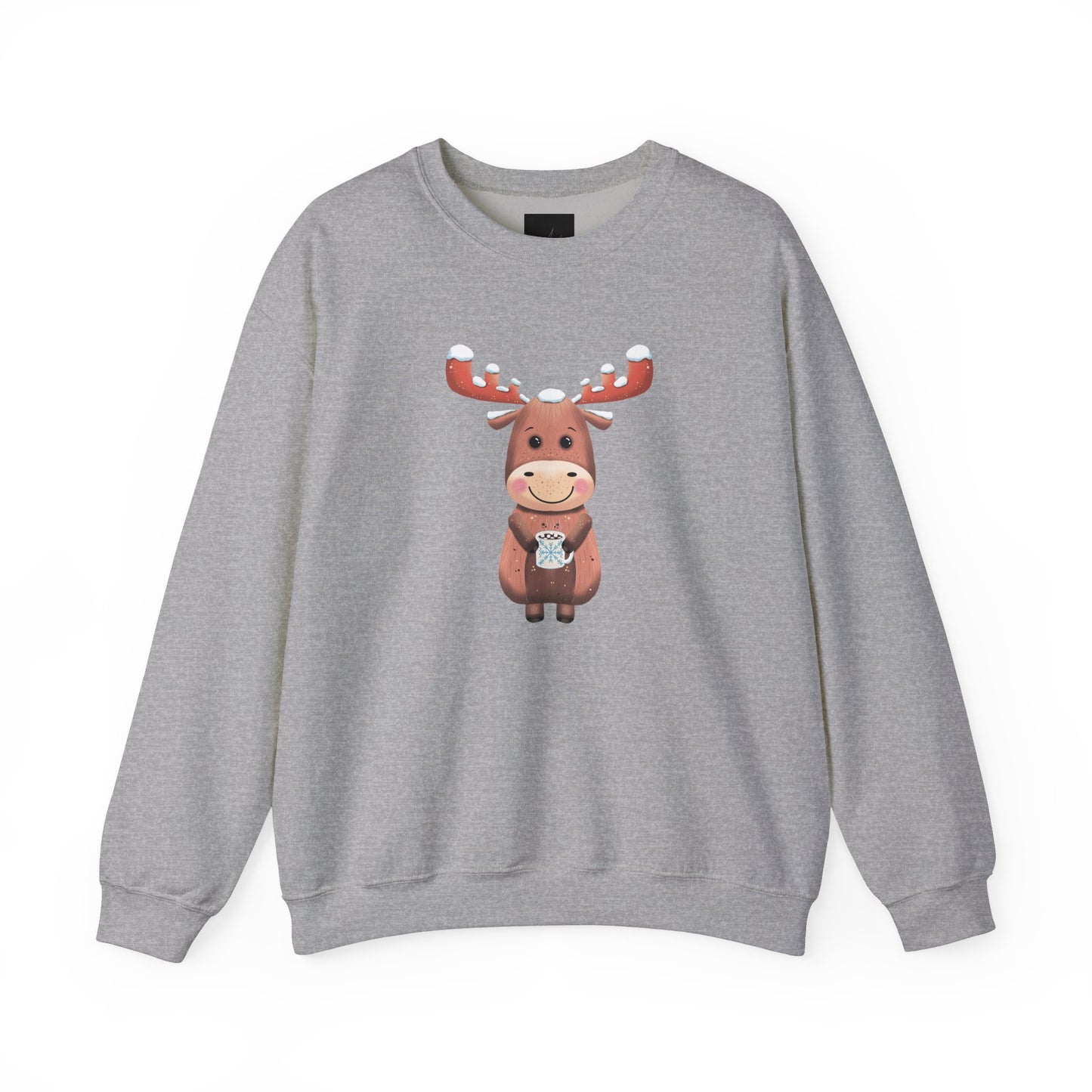 Moose Hot Chocolate Crewneck Sweatshirt by Anndria