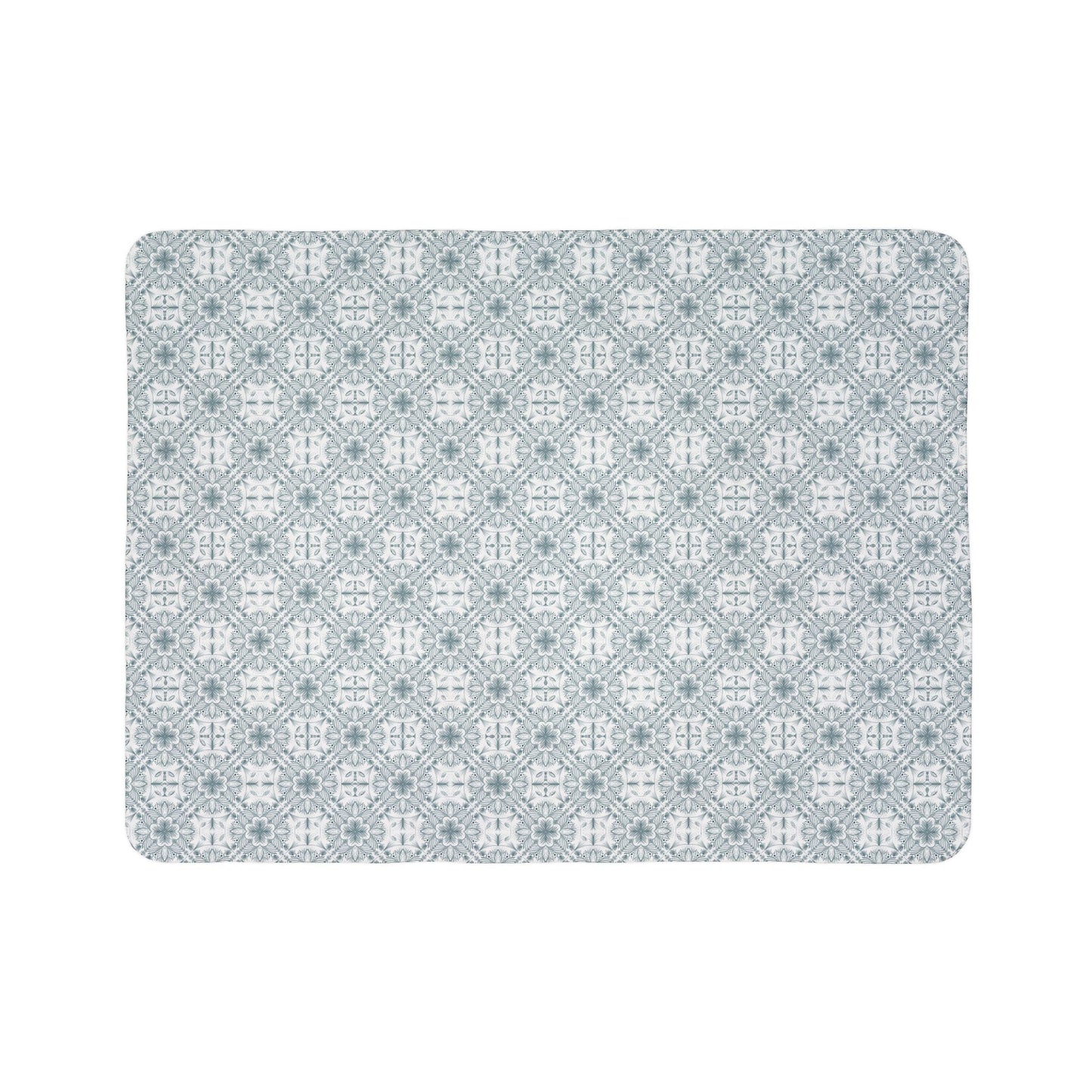 Cozy Fleece Sherpa Blanket - Botanical Design for Warmth and Comfort