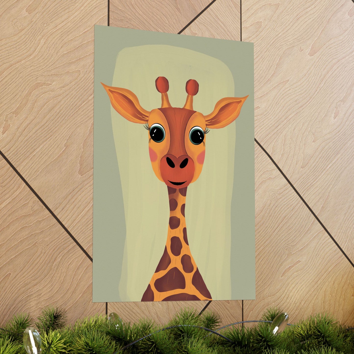 Vertical Poster, Giraffe Art Print, Matte Finish Wall Decor, Anndria Design, Giraffe Lover Gift, Nature Theme Decoration