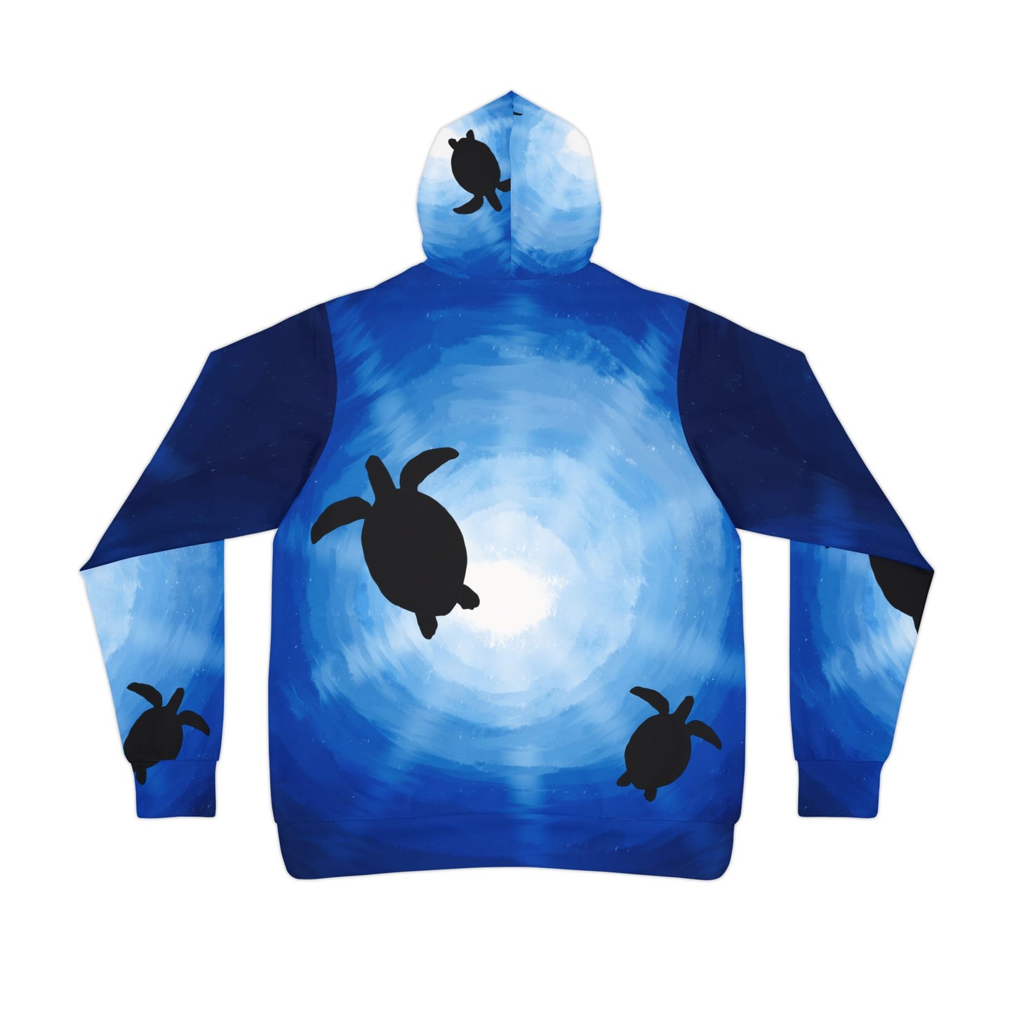 Ocean Blue Turtle Athletic Hoodie - Stylish and Comfortable Activewear