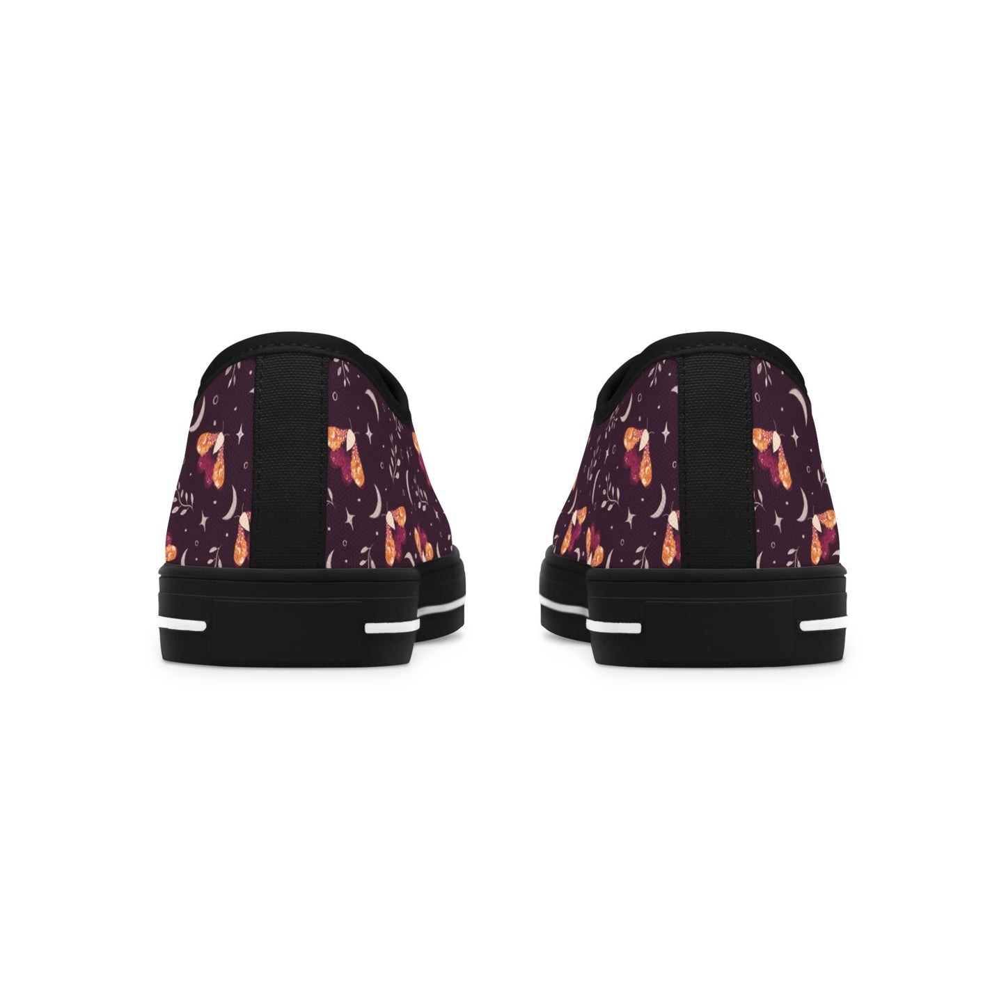 Sneakers Witchy Moth Orange Design by Anndria