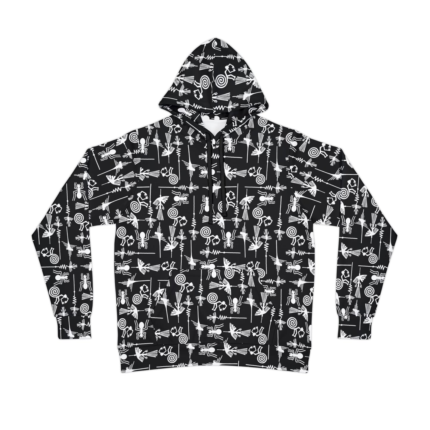 Nazca Lines Geoglyphs Peru Design Hoodie - Black