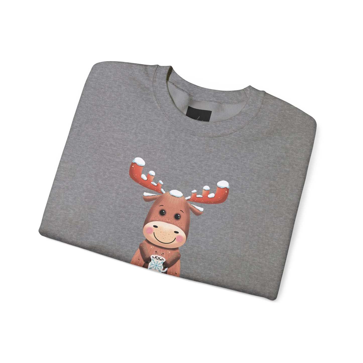 Moose Hot Chocolate Crewneck Sweatshirt by Anndria