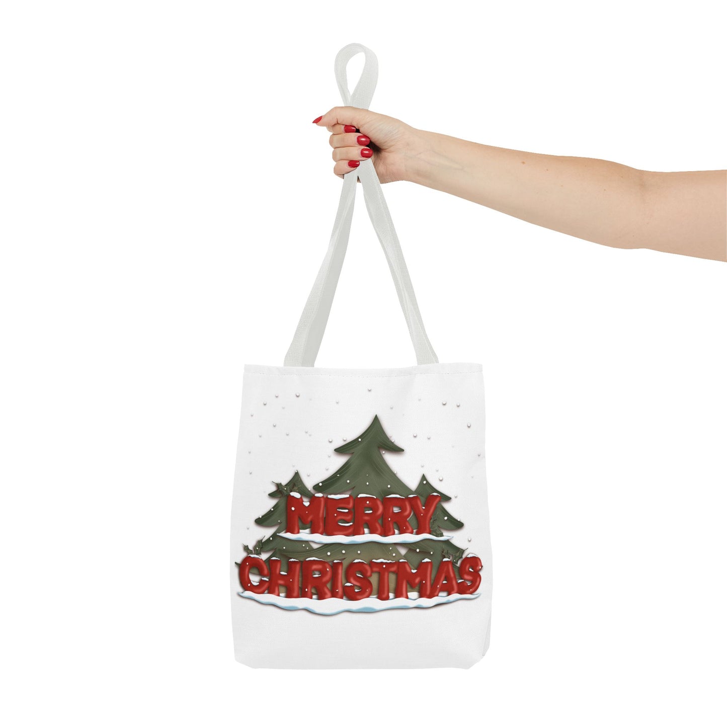 Christmas Tote Bag with Snow, Anndria Design