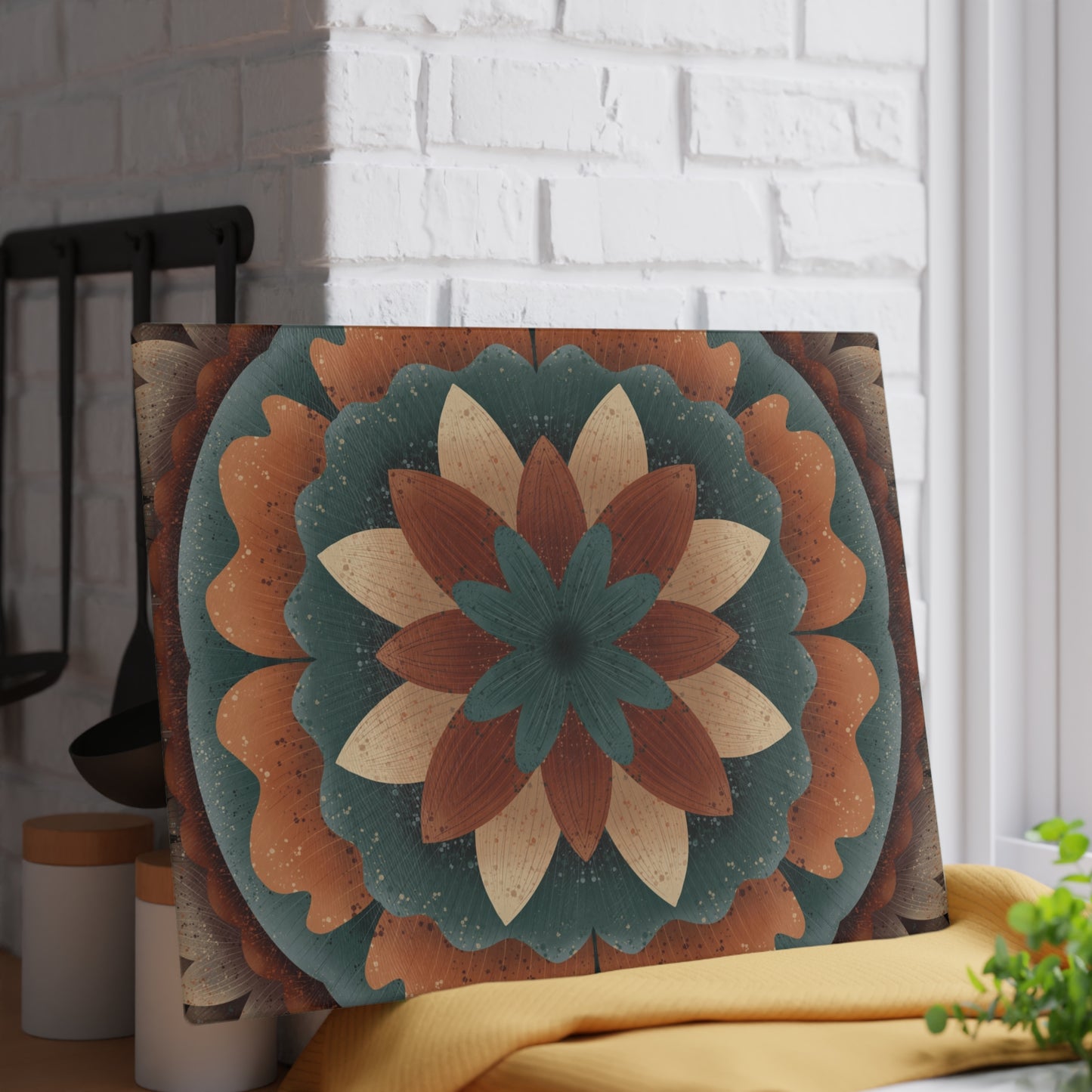 Harvest Harmony Glass Cutting Board | Tempered Glass Cutting Board by Anndria | 2 Sizes Available