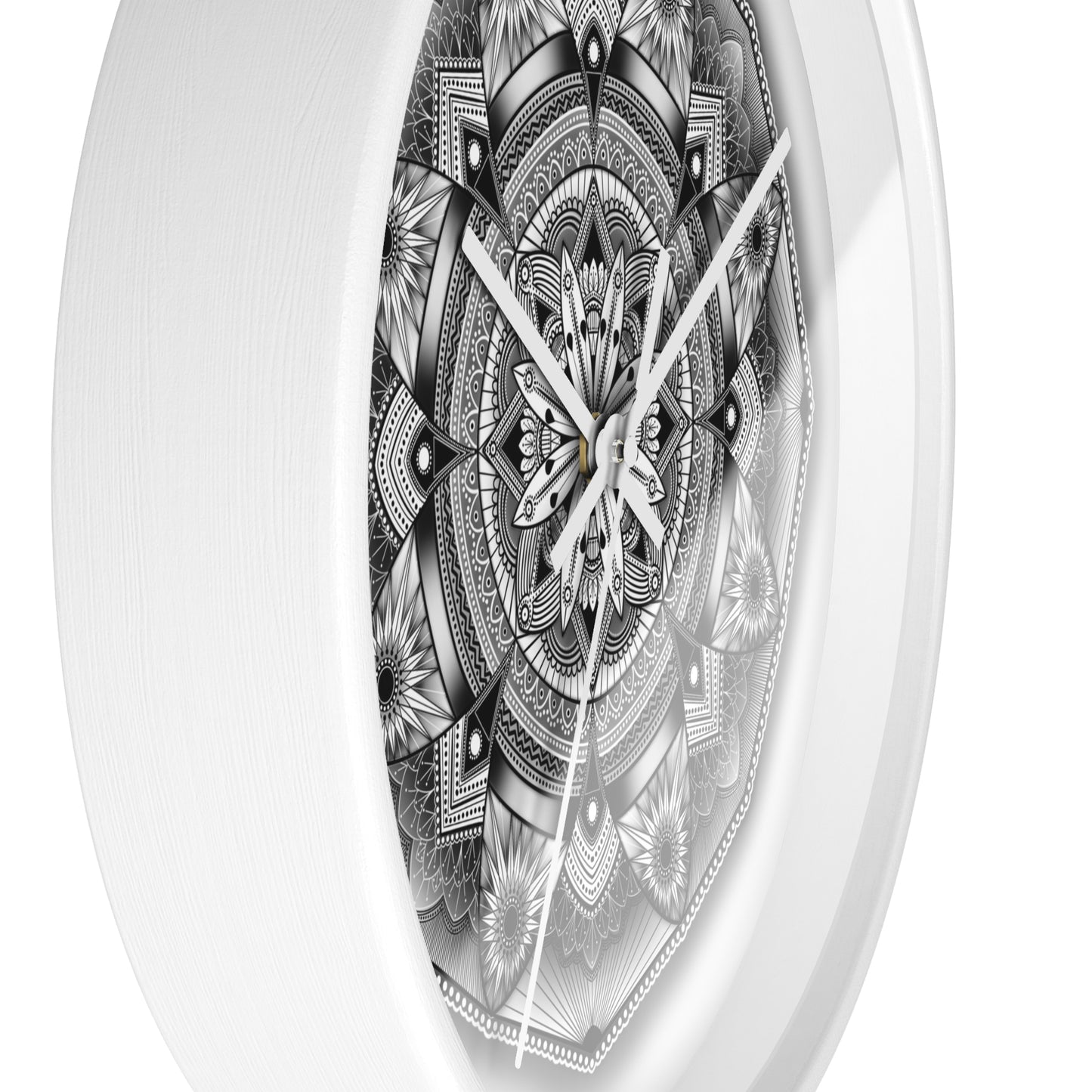 Mandala Wall Clock, Black and White Boho Home Decor, Unique Mandala Artwork, Modern Wall Clock, Mandala Design Decor, Mandala Clock