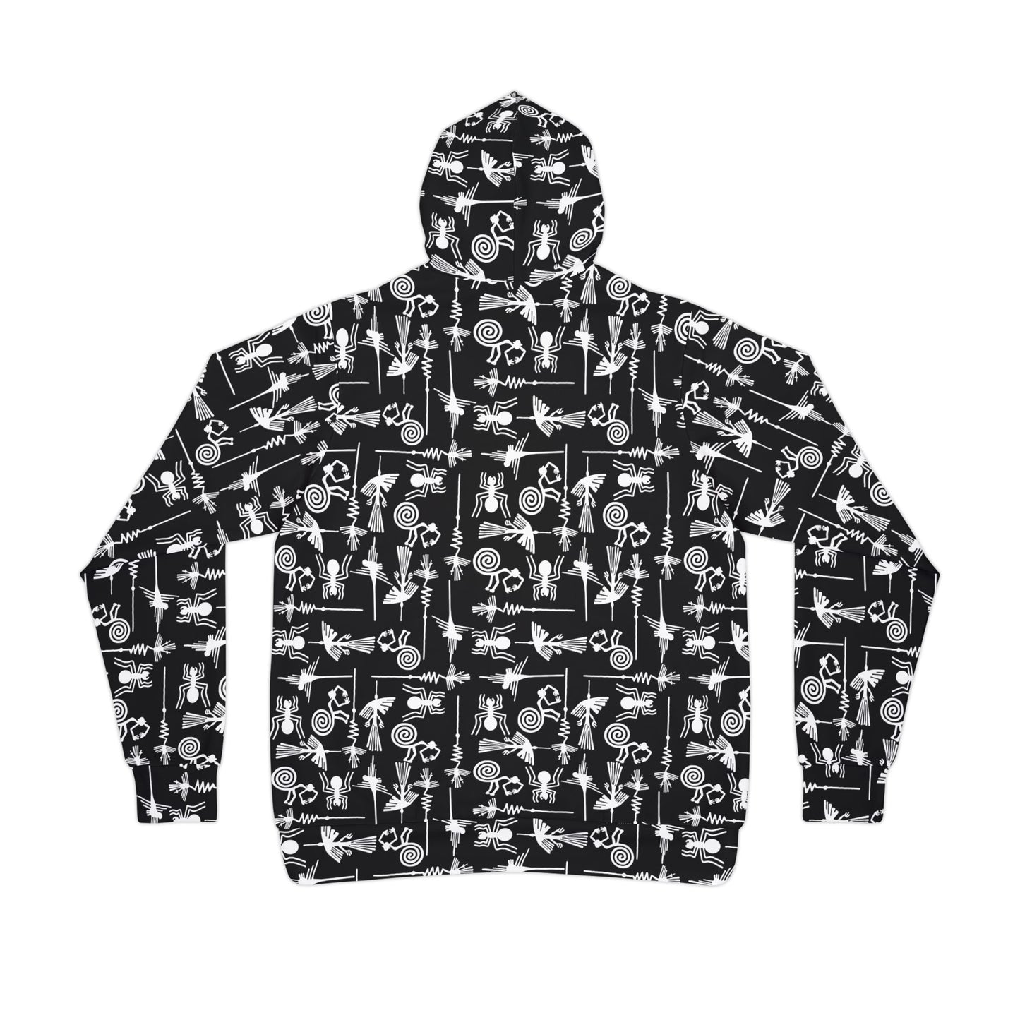 Nazca Lines Geoglyphs Peru Design Hoodie - Black