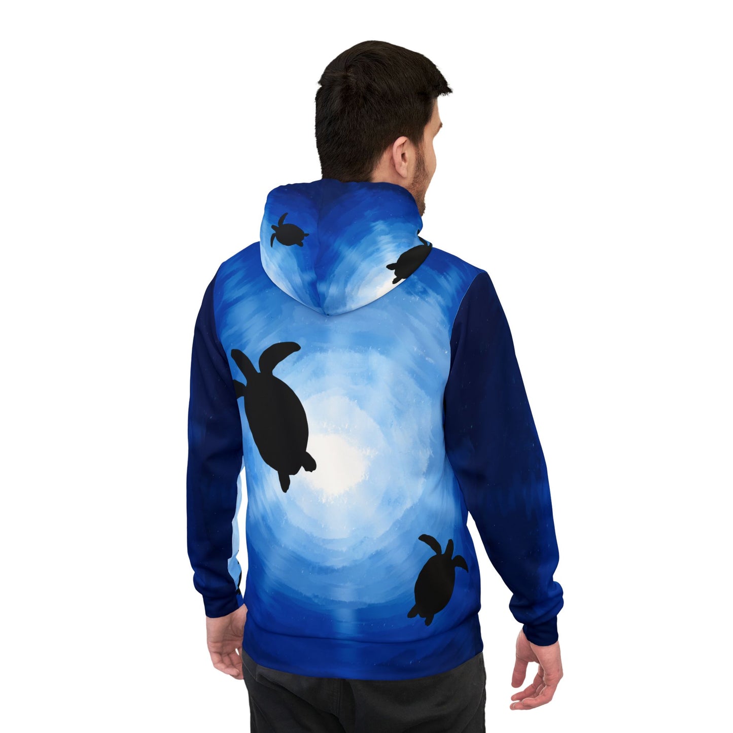 Ocean Blue Turtle Athletic Hoodie - Stylish and Comfortable Activewear