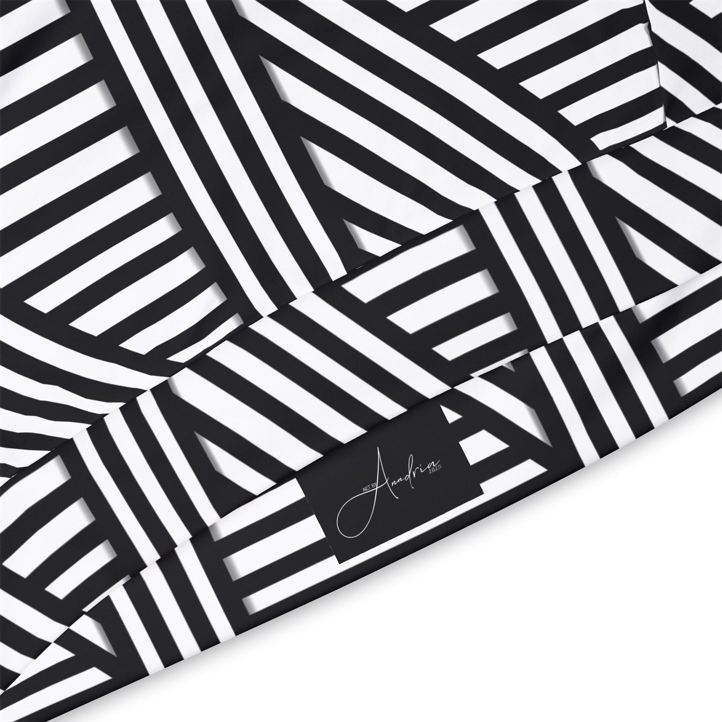 Stylish Striped Athletic Hoodie - Modern Black & White Design for Active Lifestyles