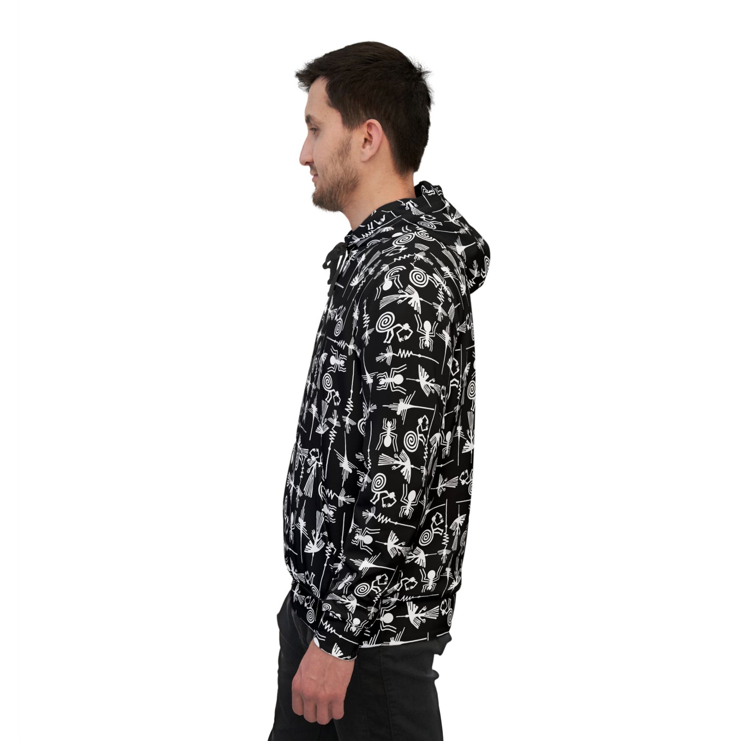 Nazca Lines Geoglyphs Peru Design Hoodie - Black