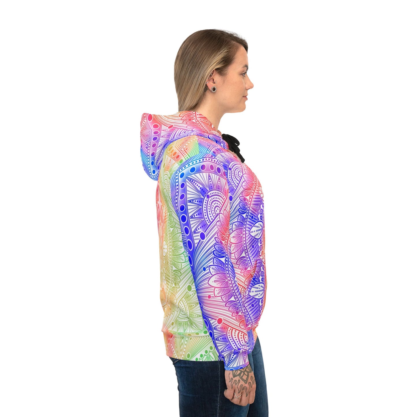 Celestial Hoodie - Rainbow Mandala by Anndria