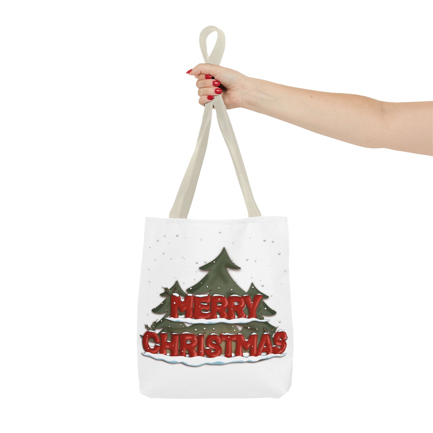 Christmas Tote Bag with Snow, Anndria Design
