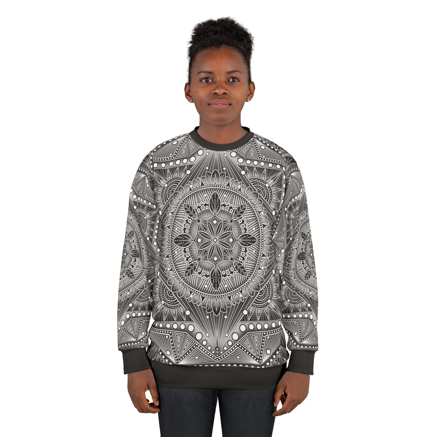 Mystic Web Mandala Unisex Sweatshirt, Artwork by Anndria, Hoodie for Men and Women, Boho Sweatshirt, Festival Clothing,