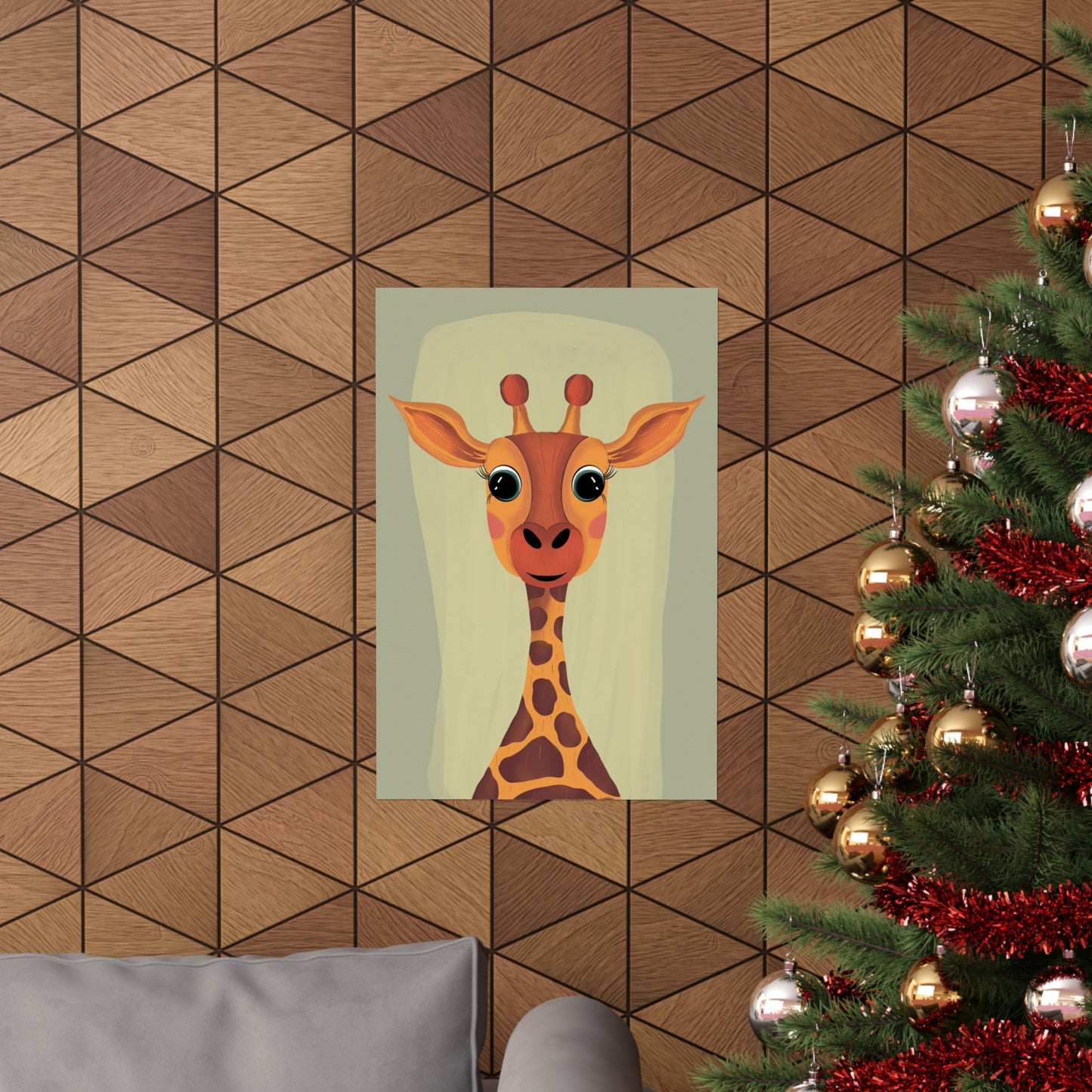 Vertical Poster, Giraffe Art Print, Matte Finish Wall Decor, Anndria Design, Giraffe Lover Gift, Nature Theme Decoration