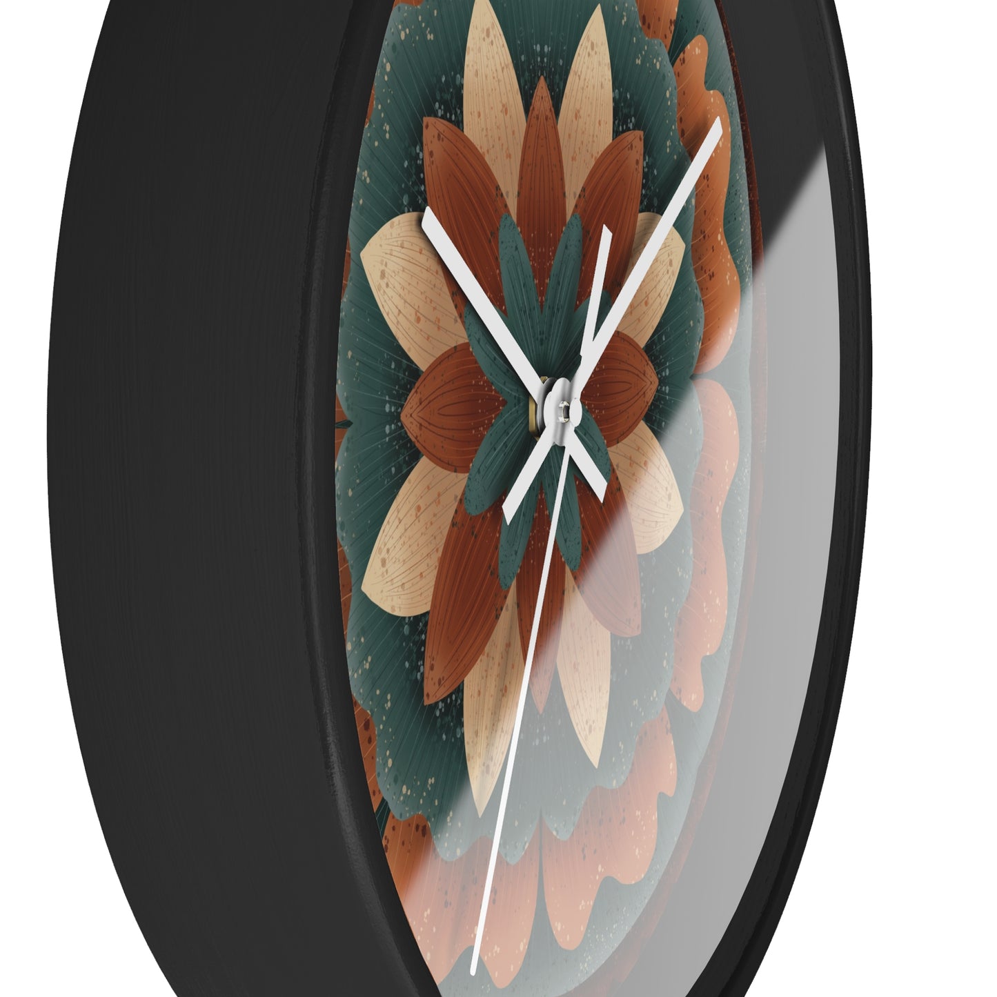 Harvest Harmony Wall Clock | 10" Wooden Frame Wall Clock by Anndria | Silent Mechanism, Unique Home Décor