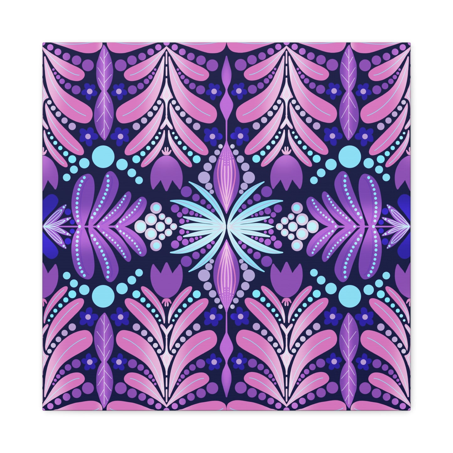 Vibrant Floral Canvas Wall Art - Stretched Matte Print