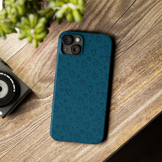 Heart Patterns Slim Phone Case - Stylish and Protective Mobile Cover