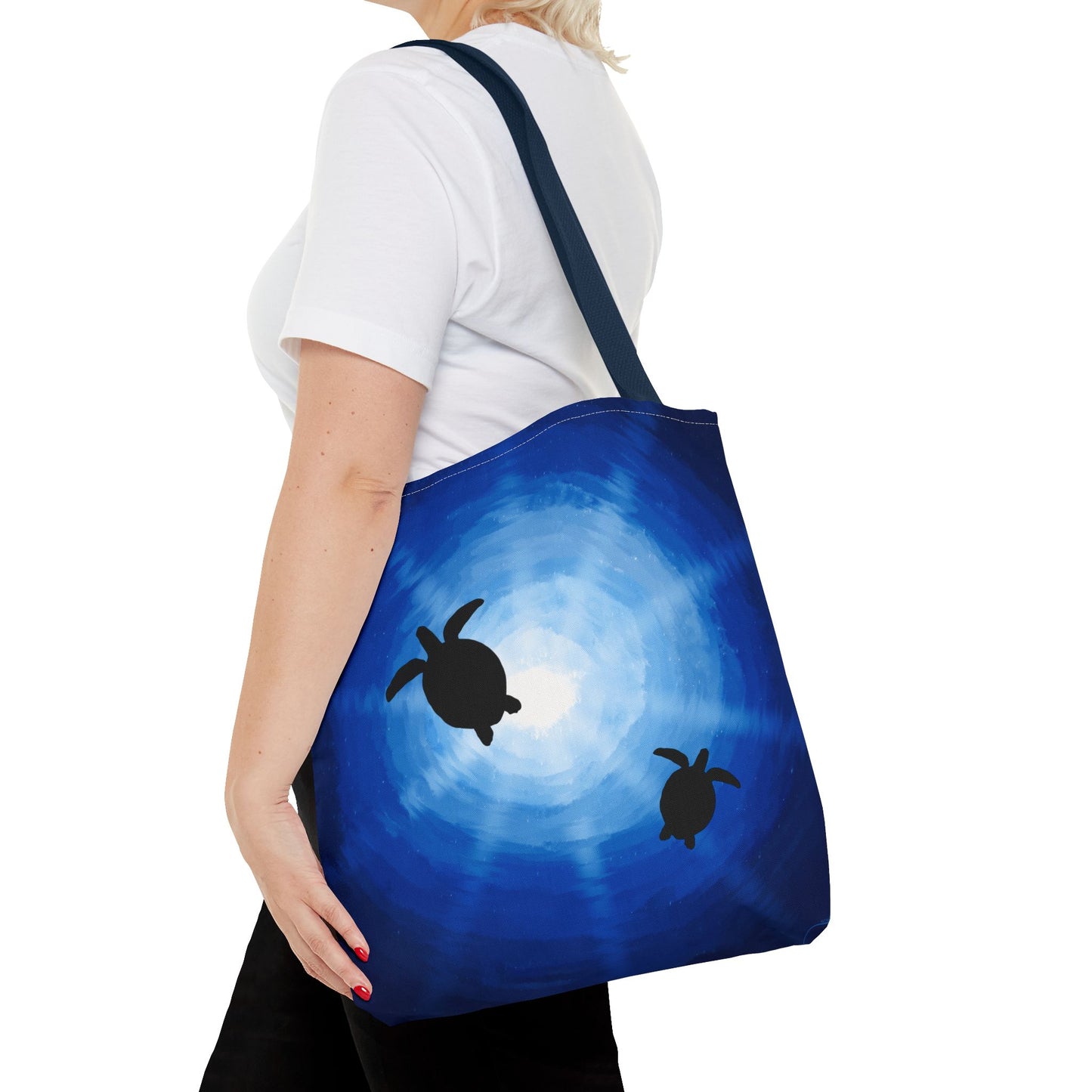 Tote Bag - Sea Turtles Swimming Hand Drawn by Anndria