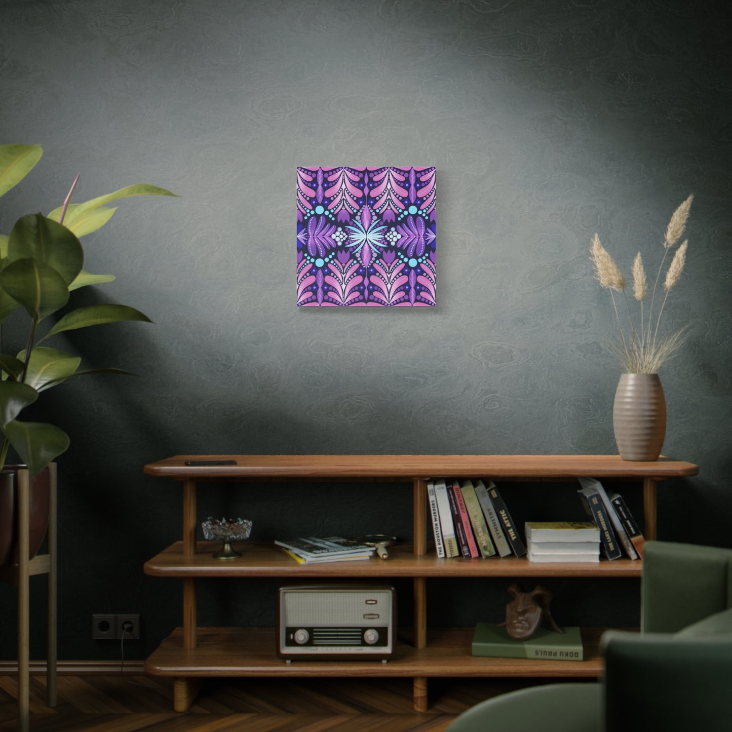 Vibrant Floral Canvas Wall Art - Stretched Matte Print