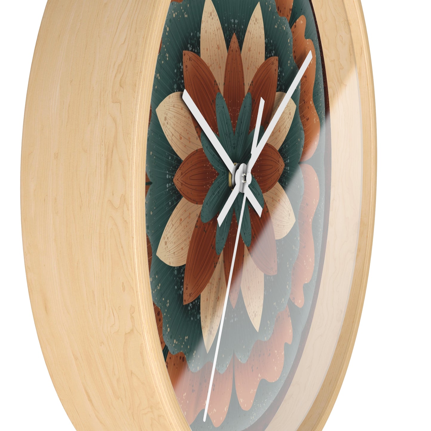 Harvest Harmony Wall Clock | 10" Wooden Frame Wall Clock by Anndria | Silent Mechanism, Unique Home Décor