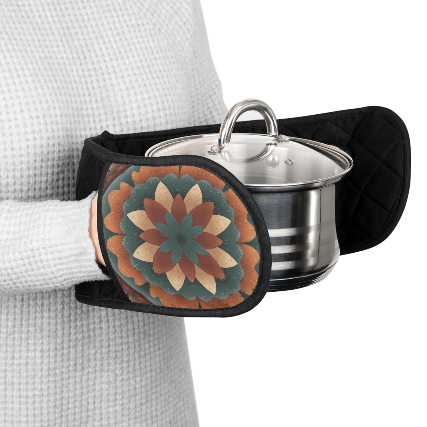 Harvest Harmony Oven Mitts | Heat-Resistant, Slip-Resistant Oven Mitts by Anndria | Custom Kitchen Accessory