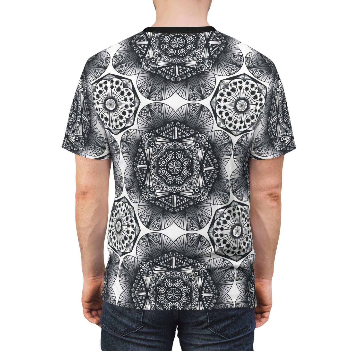 Kaleidoscope Visions Unisex Tee, Mandala T-Shirt, Abstract Art Shirt, Colorful Graphic Top, Festival Clothing