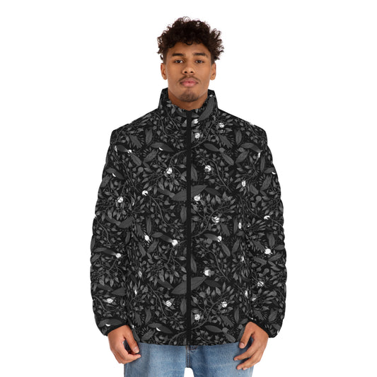 Nature-Inspired Men's Puffer Jacket - Stylish Outerwear for Outdoor Adventures