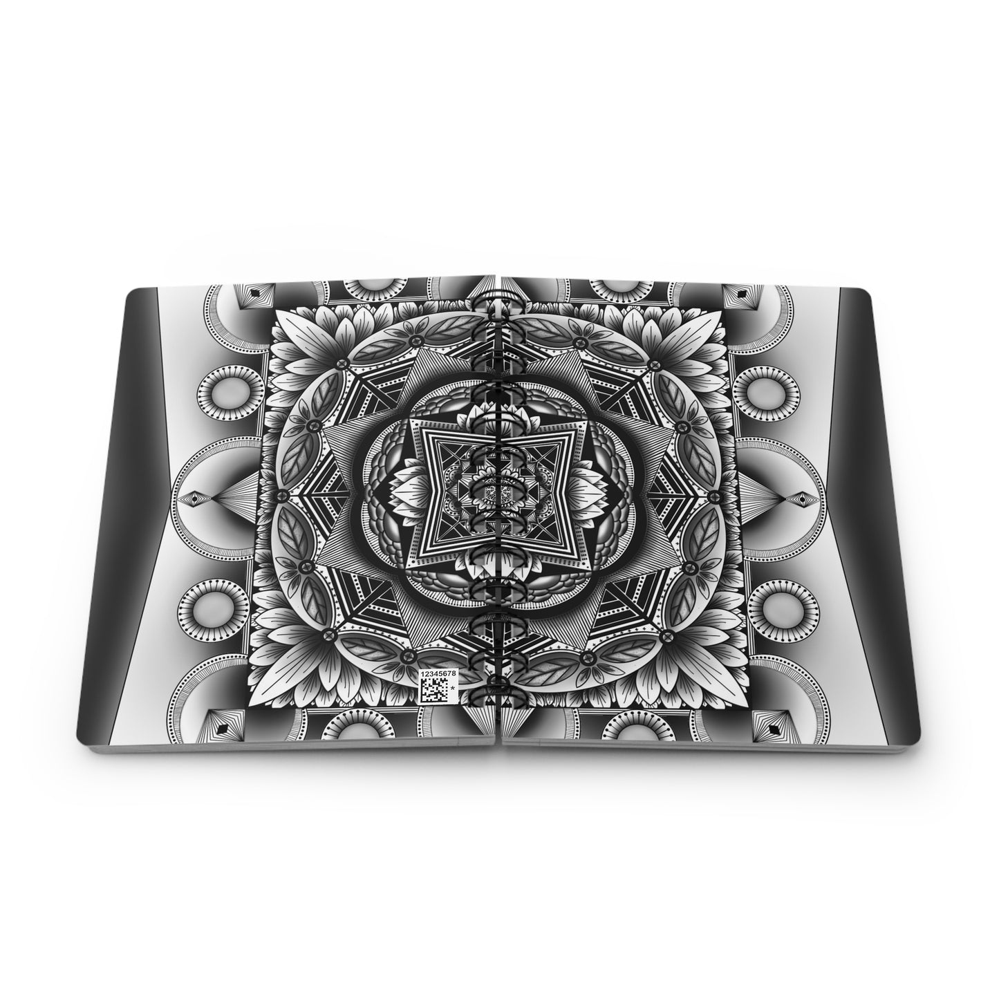 Mandala Art Journal, Meditation Notebook, Sketchbook, Coloring Diary, Black and White Design by Anndria