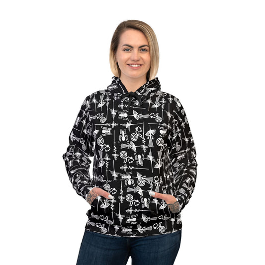 Nazca Lines Geoglyphs Peru Design Hoodie - Black
