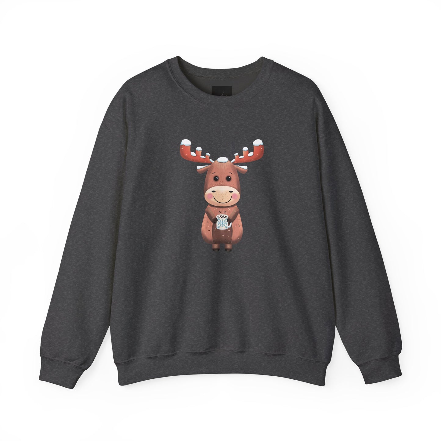 Moose Hot Chocolate Crewneck Sweatshirt by Anndria