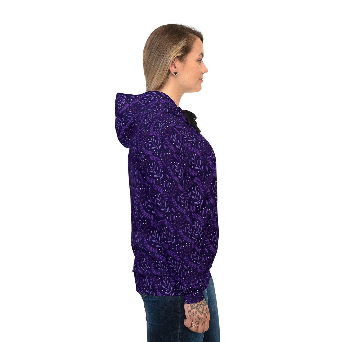 Cosmic Purple Forest 2 Athletic Hoodie by Anndria