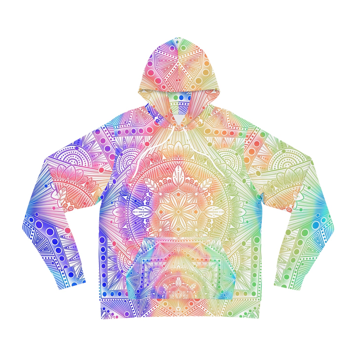 Celestial Kaleidoscope Mandala Hoodie, Artwork by Anndria, Festival Fashion, Colorful Sweatshirt, Boho Clothing, Trippy Hooded Top,