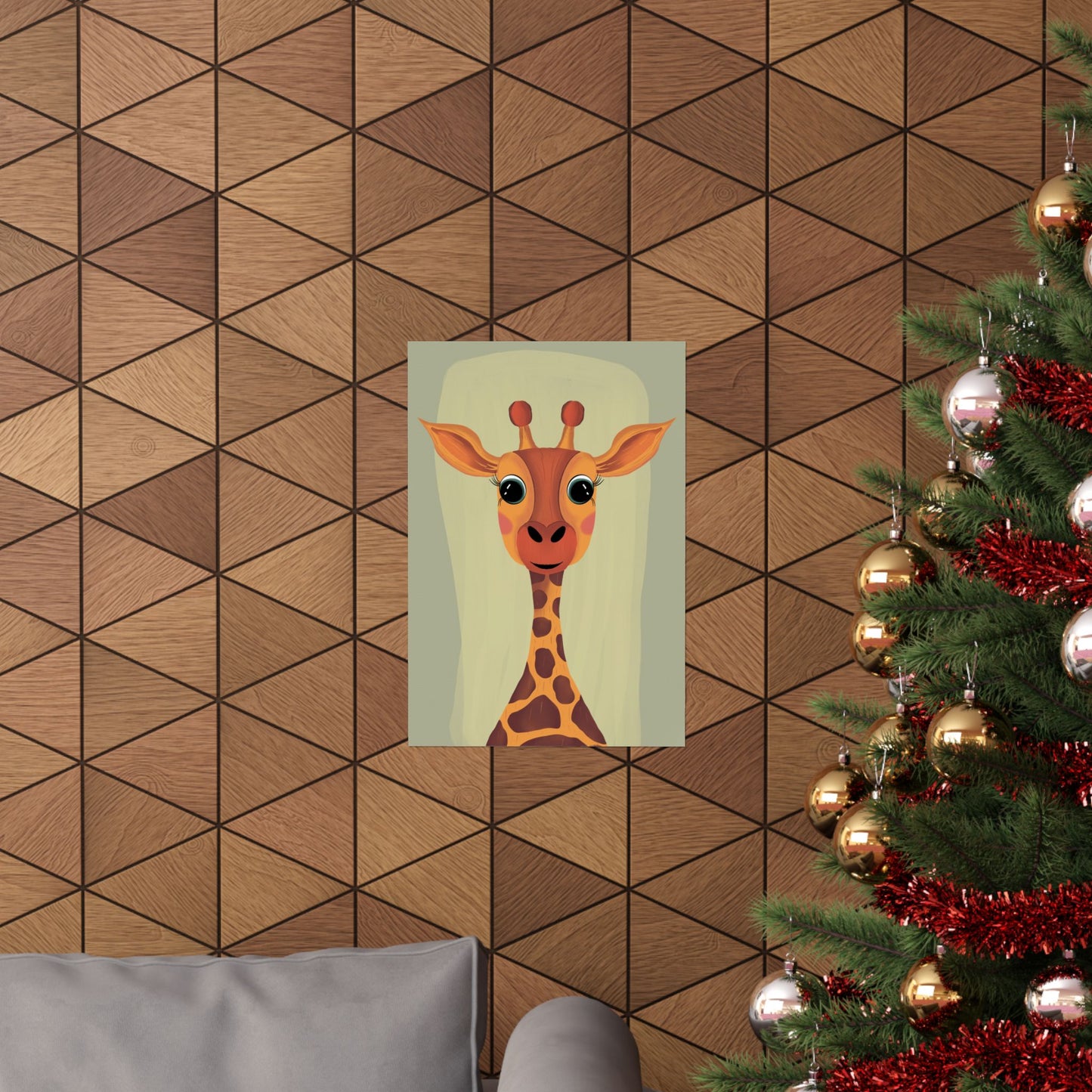Vertical Poster, Giraffe Art Print, Matte Finish Wall Decor, Anndria Design, Giraffe Lover Gift, Nature Theme Decoration