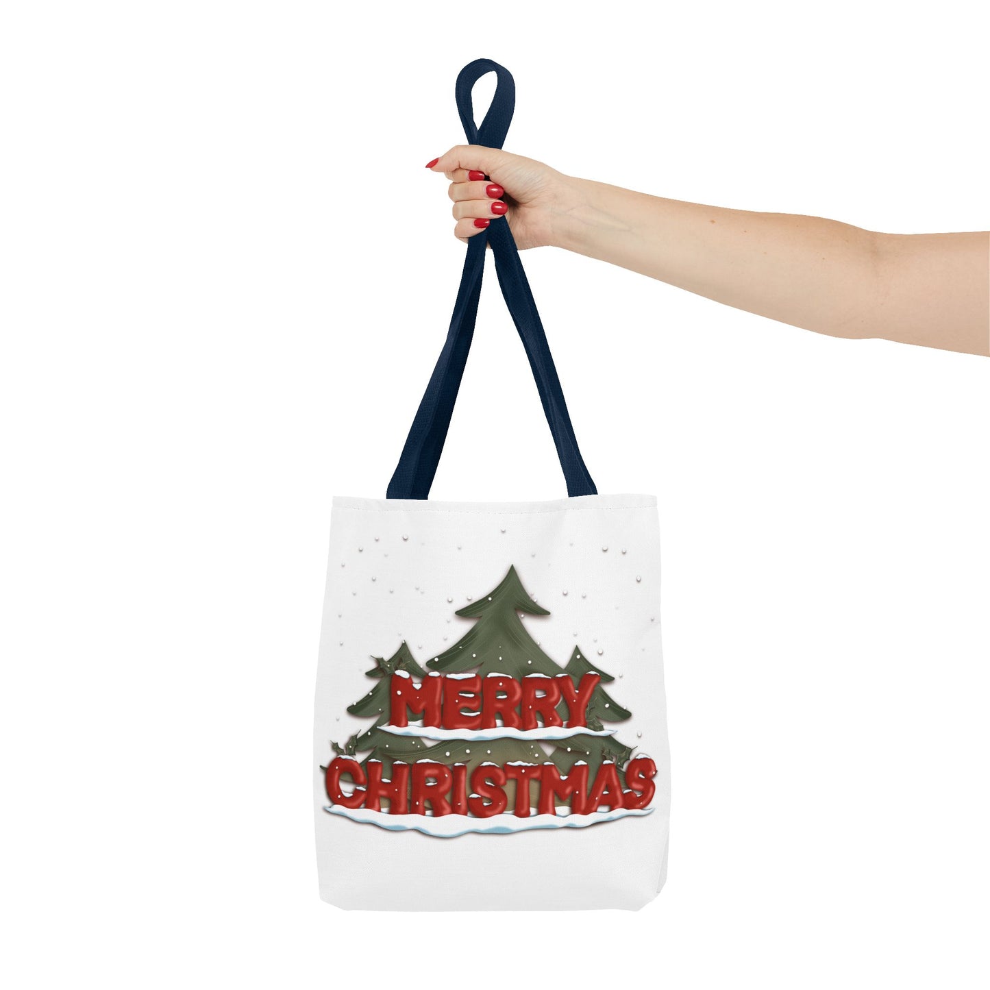 Christmas Tote Bag with Snow, Anndria Design