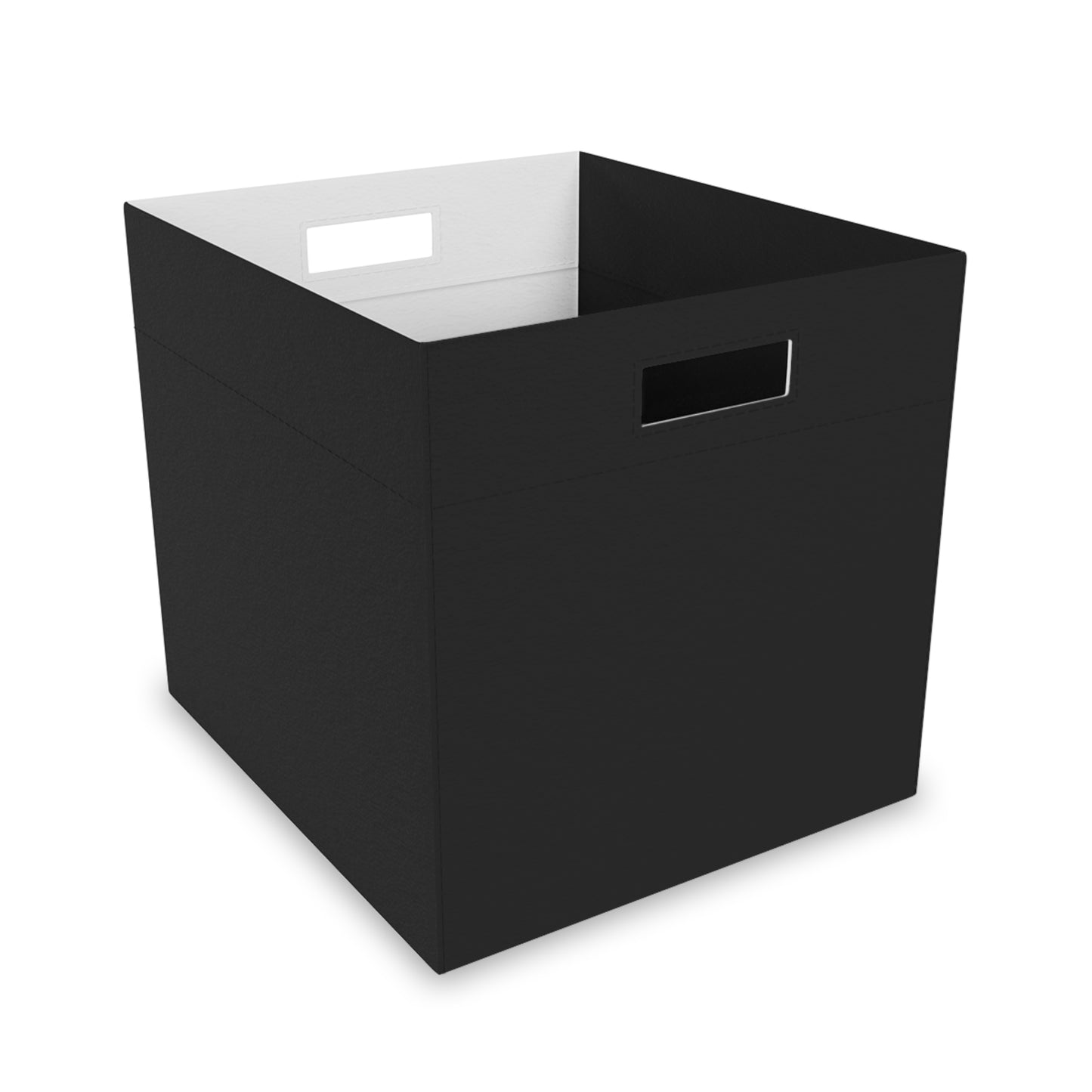 Felt Storage Box, Monochrome Mandala Design, Custom Organizer, Black and White Container, Unique Hand Drawn Storage Bin, Anndria Artwork