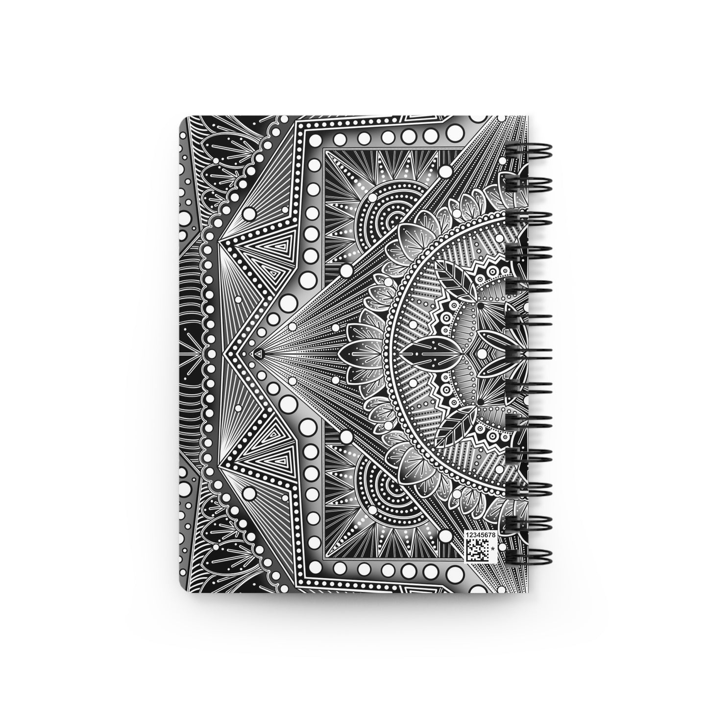 Mandala Art Journal, Meditation Notebook, Sketchbook, Coloring Diary, Black and White Design by Anndria