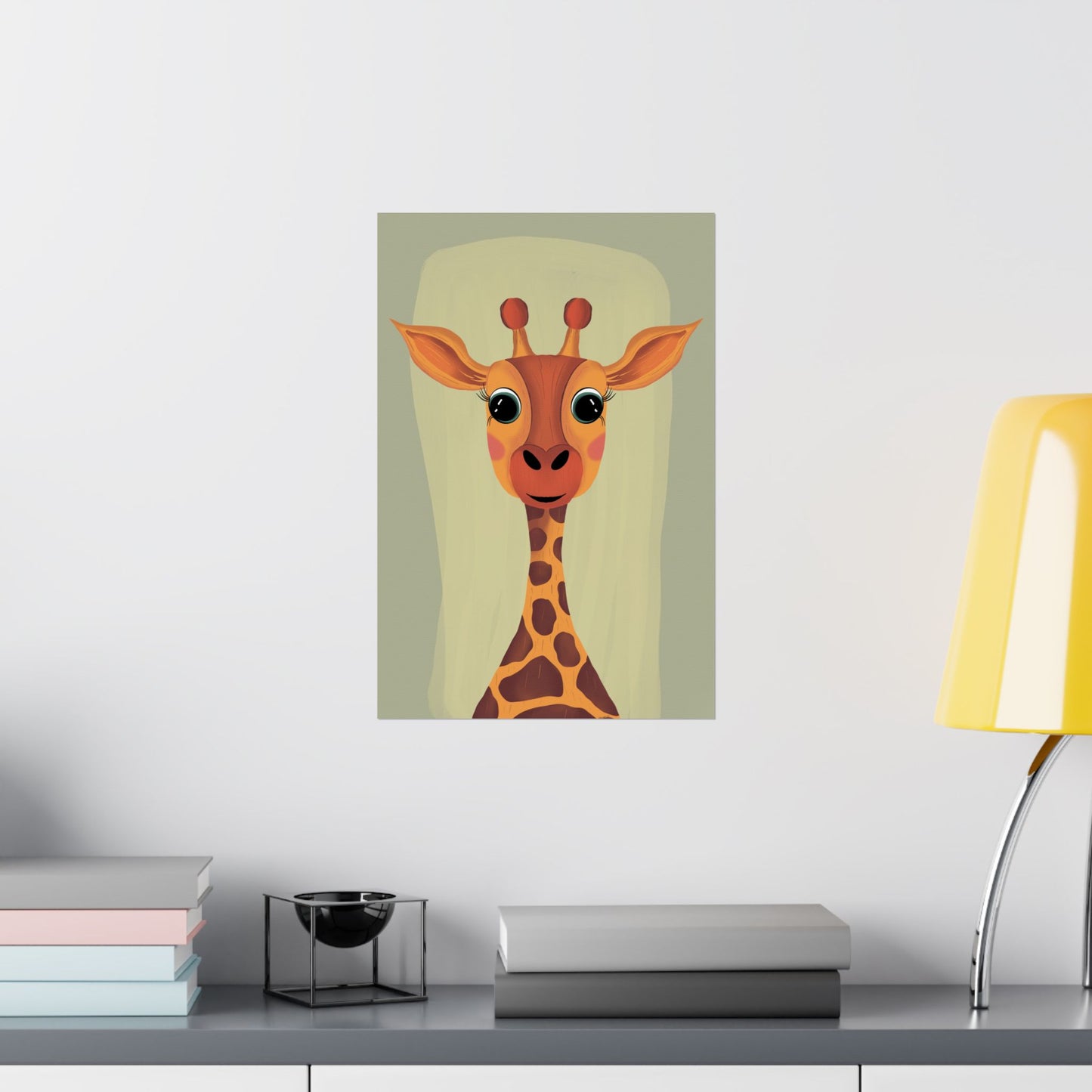 Vertical Poster, Giraffe Art Print, Matte Finish Wall Decor, Anndria Design, Giraffe Lover Gift, Nature Theme Decoration