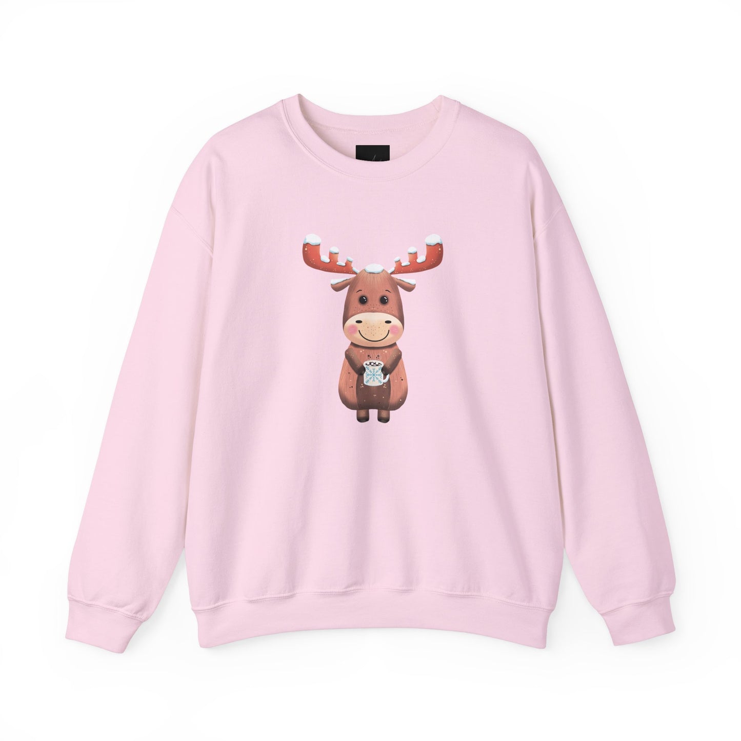 Moose Hot Chocolate Crewneck Sweatshirt by Anndria