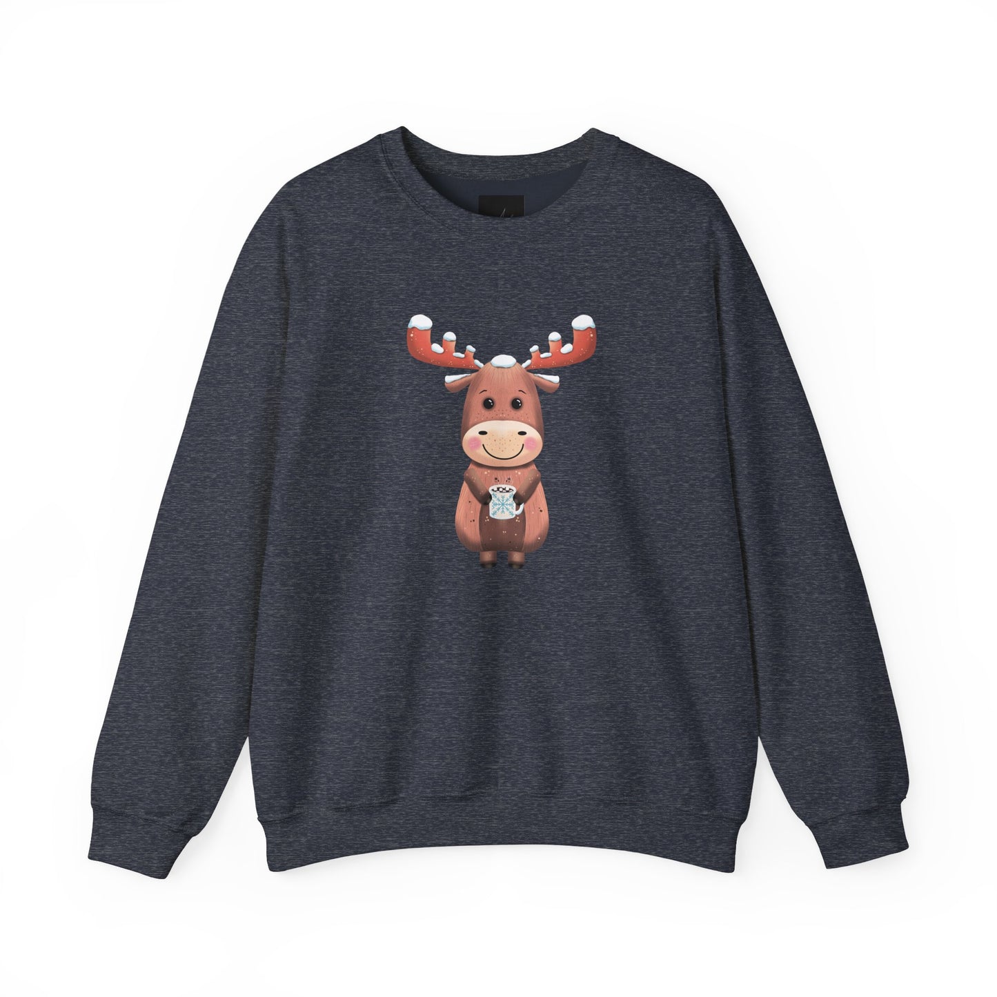 Moose Hot Chocolate Crewneck Sweatshirt by Anndria