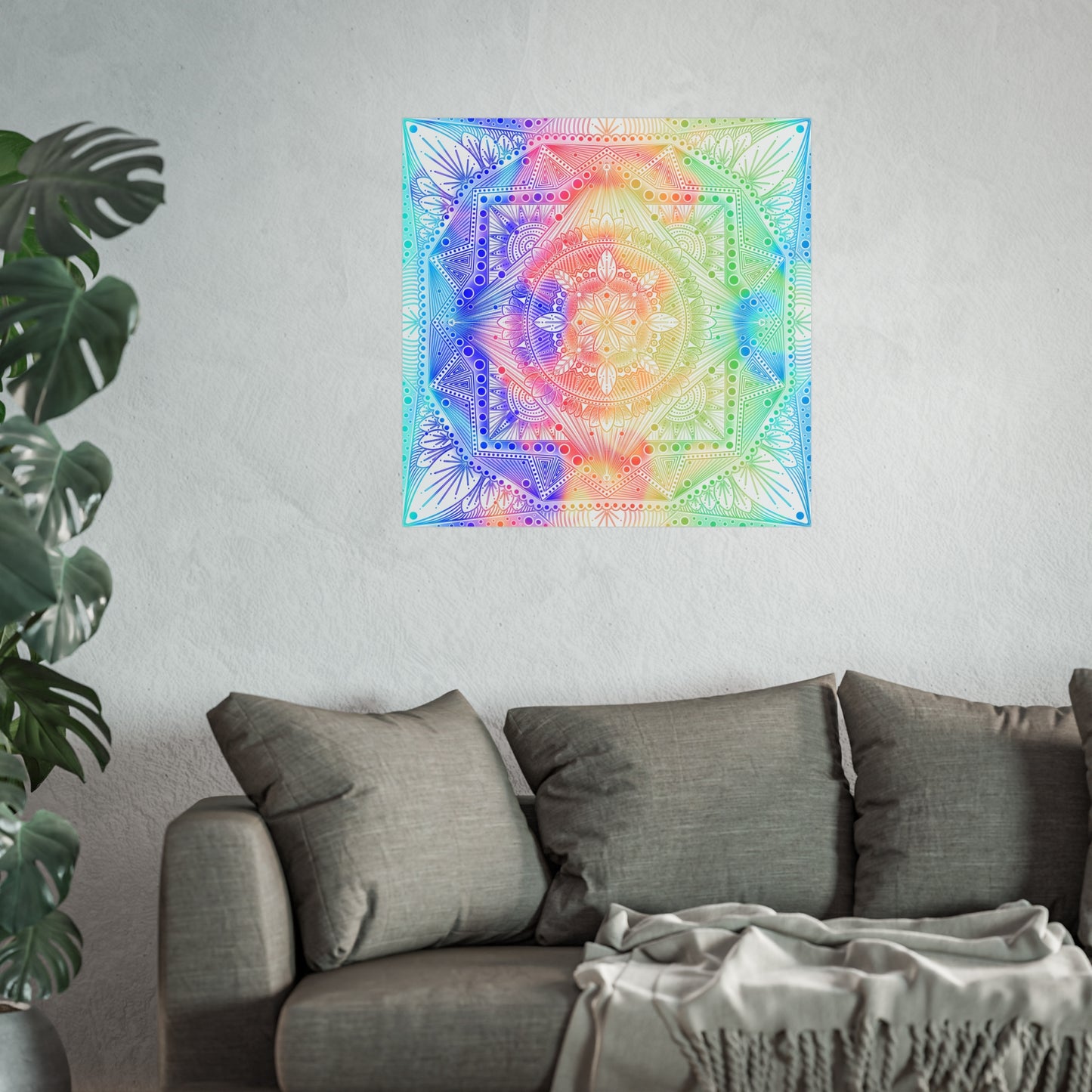 Poster Print, Celestial Kaleidoscope Mandala Artwork by Anndria, Wall Art Decor, Boho Home Decor, Spiritual Poster, Meditation Room Decor,