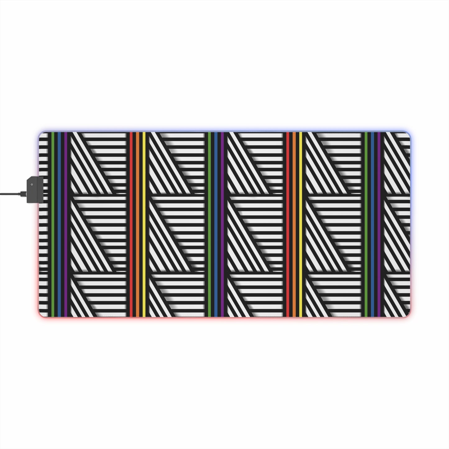 LED Gaming Mouse Pad - Colorful Geometric Design for Gamers