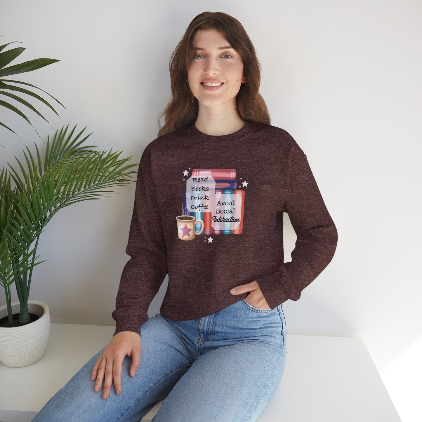 Bookworm Coffee Lover Unisex Sweatshirt