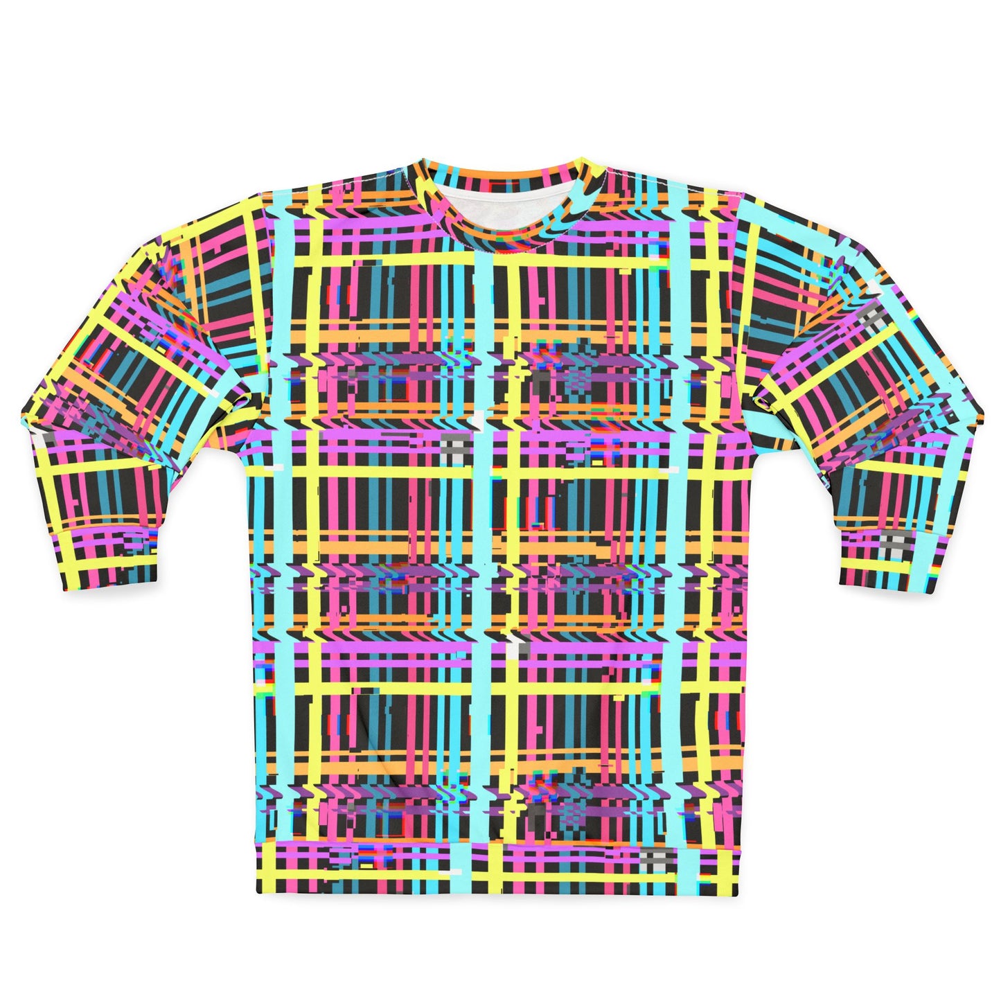 Vibrant Geometric Unisex Sweatshirt - Colorful Patterned Pullover for Casual Style