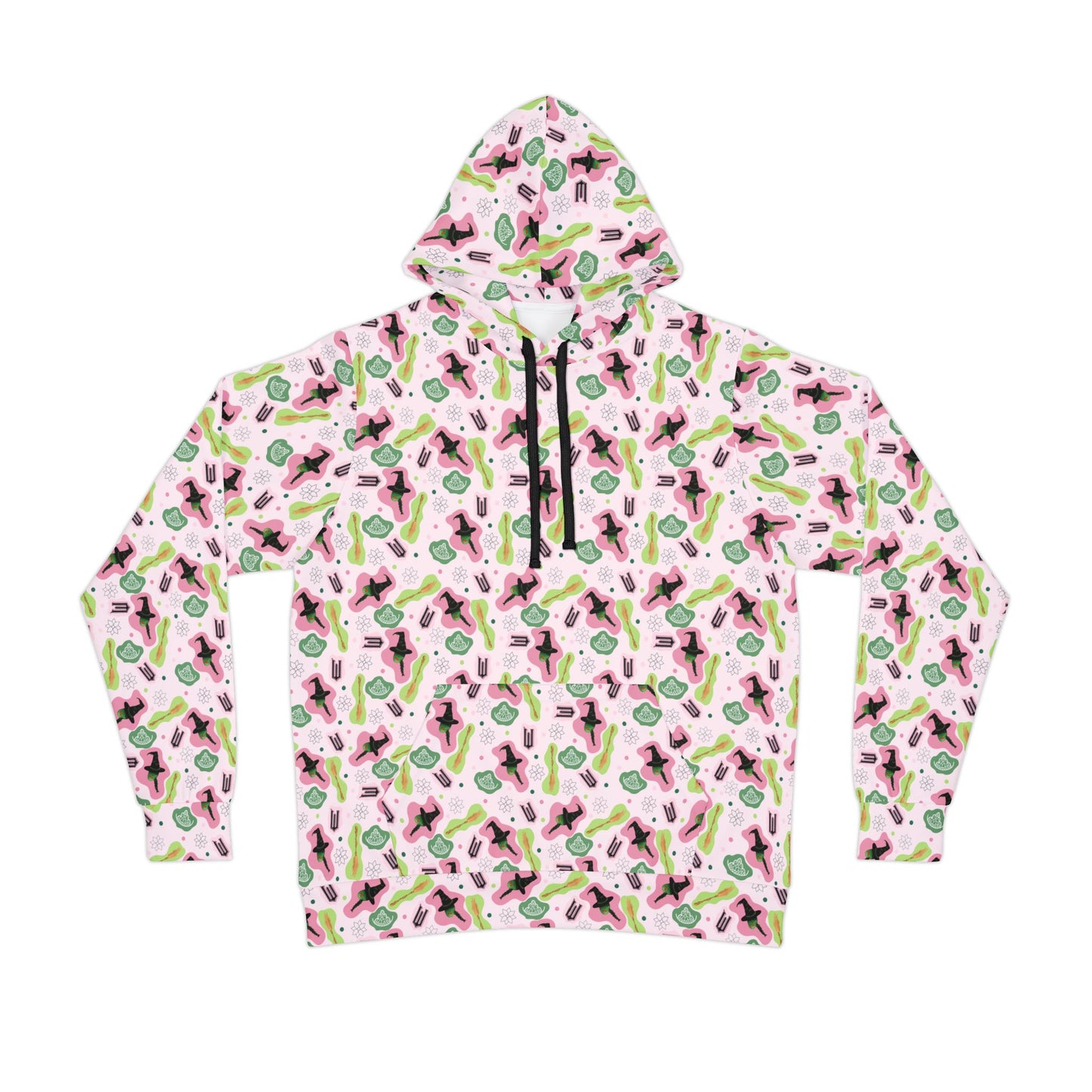 Wicked Athletic Hoodie with Anndria's Themed Pattern - Pink