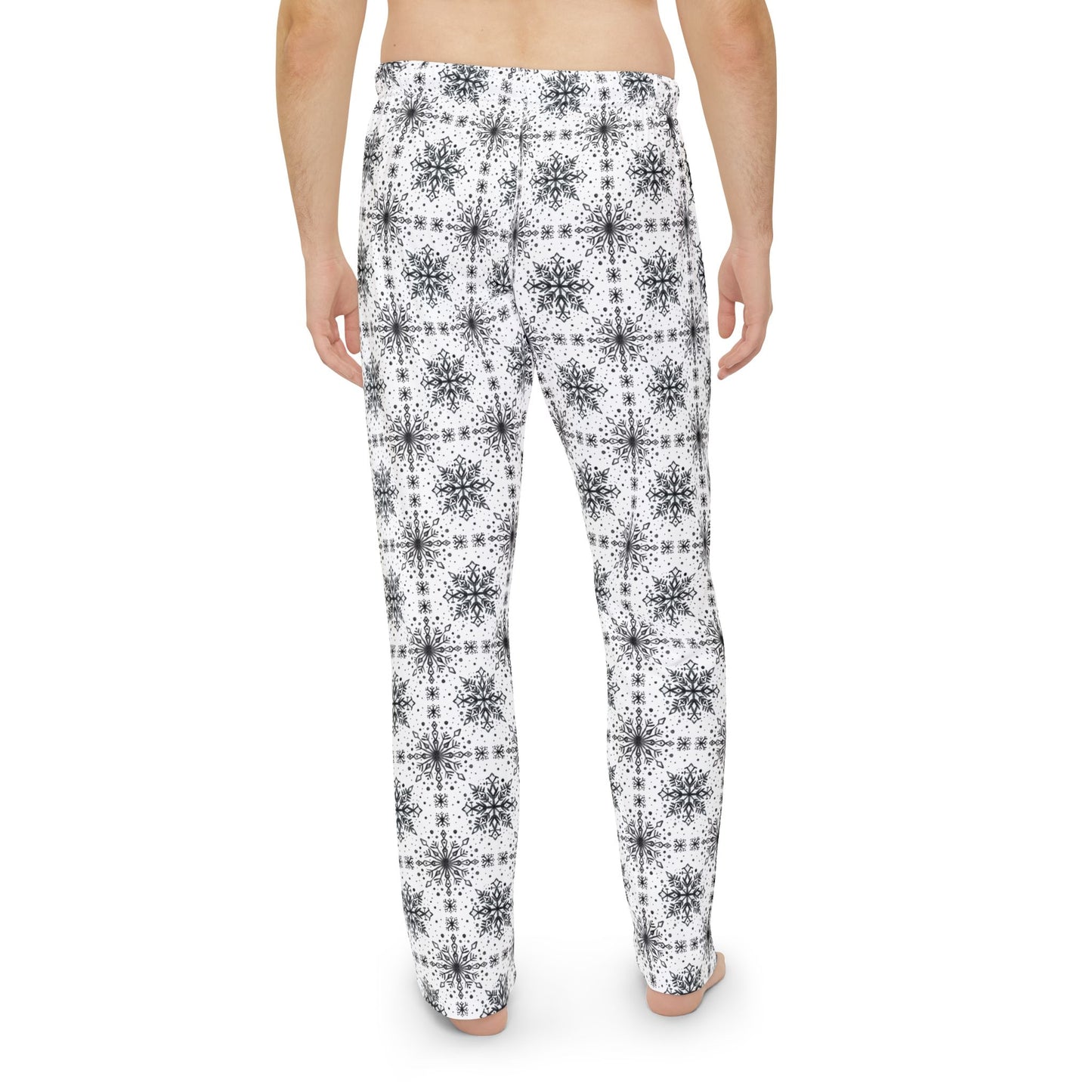 Snowflake Men's Pajama Pants - Watercolor Design by Anndria