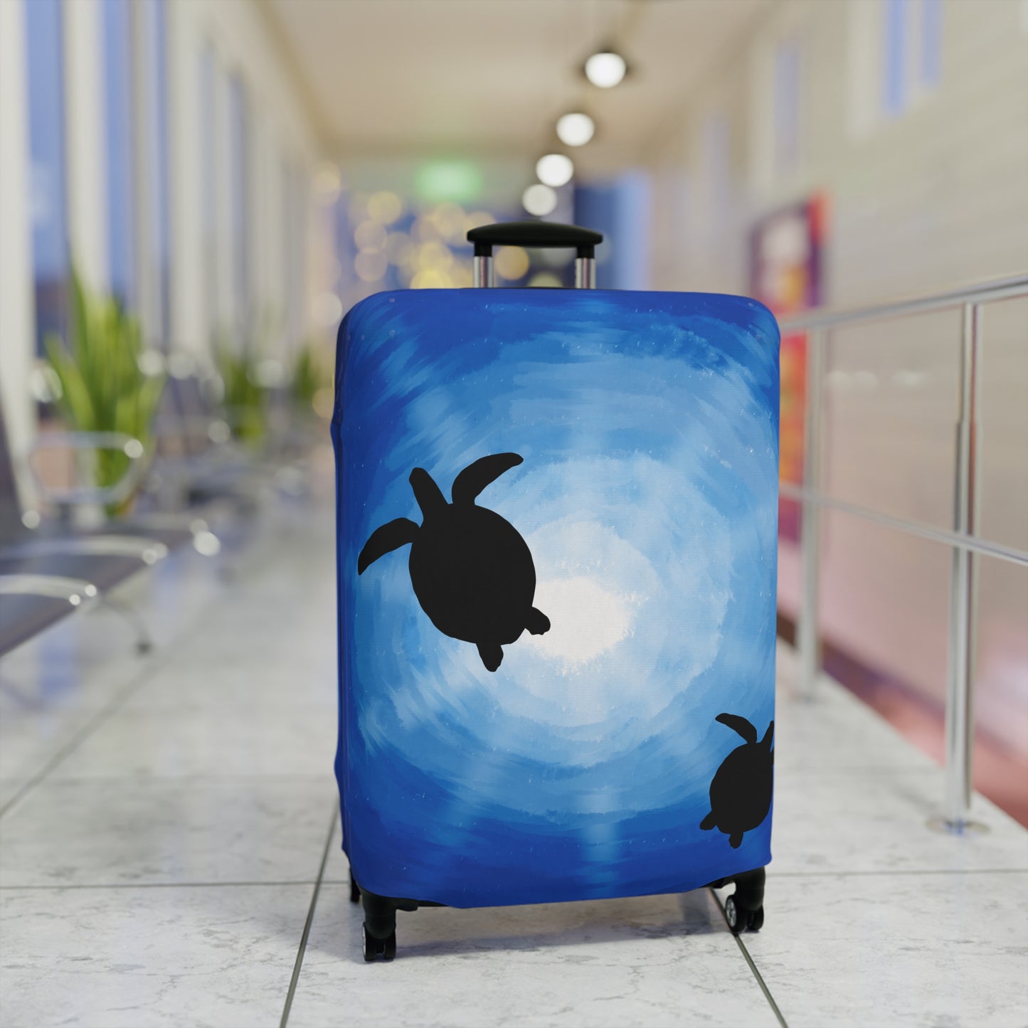 Ocean Turtle Luggage Cover - Travel in Style with Colorful Protection