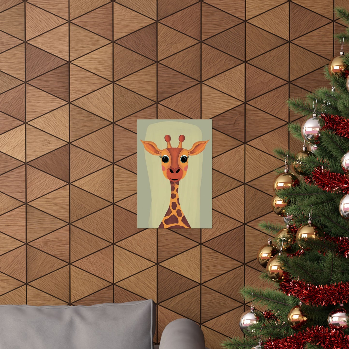 Vertical Poster, Giraffe Art Print, Matte Finish Wall Decor, Anndria Design, Giraffe Lover Gift, Nature Theme Decoration
